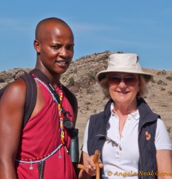 With Masai Guide at Lewa Masai guide at Lewa