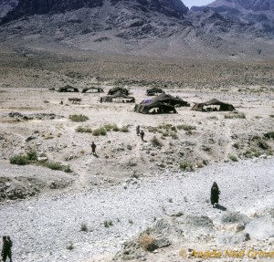Nomad encampment near Kandahar Black tents of Afghan Kochis