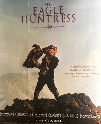 The Eagle Huntress is a documentary which shows a 13 year old girl defying male traditions in Central Asia