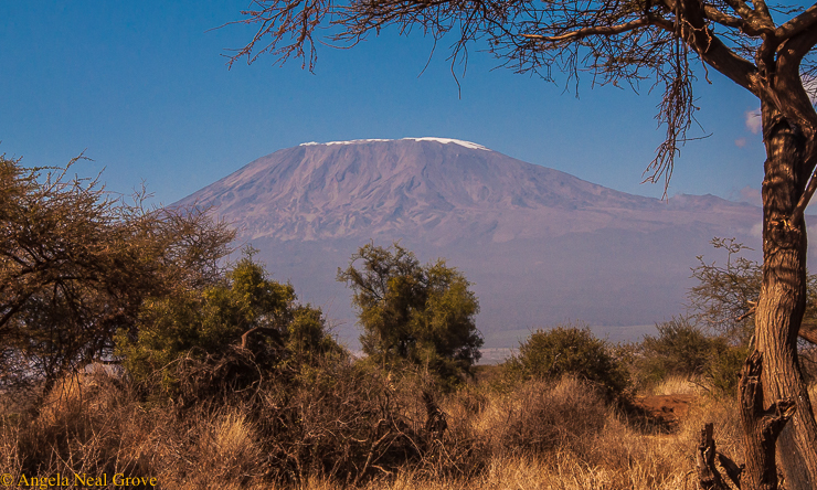 Planet in Peril: Climate Change Through My Lens; Image of Mt. Kilimanjaro, Kenya with just a thin topping of snow. Most of the glaciers on the mountain have already melted. //Photo: A.N. Grove