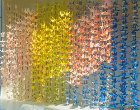 Cranes are a symbol of peace in Japan. Sadako and Thousand Paper Cranes is a children's historical novel by Canadian-American Eleanor Coerr, published in 1977. After being diagnosed with leukemia, caused by radiation, Sadako's friend told her to fold origami paper cranes in the hope of making one thousand of them. There is a Japanese legend stating that if you make one thousand cranes you will be granted a wish. Sadako folded 644 cranes before she died.