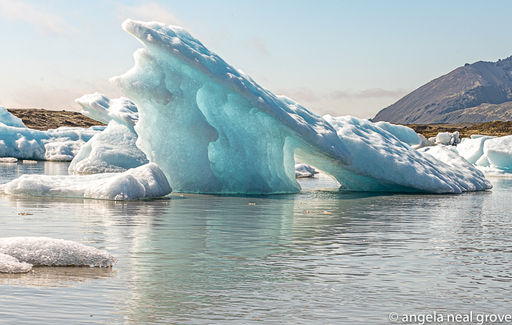 Icebergs in the Glacial Lagoon at the base of the Vatnajokull Ice cap, the third largest in the world. Iceland is a land of contrasts. //: PHOTO: A.N GROVE